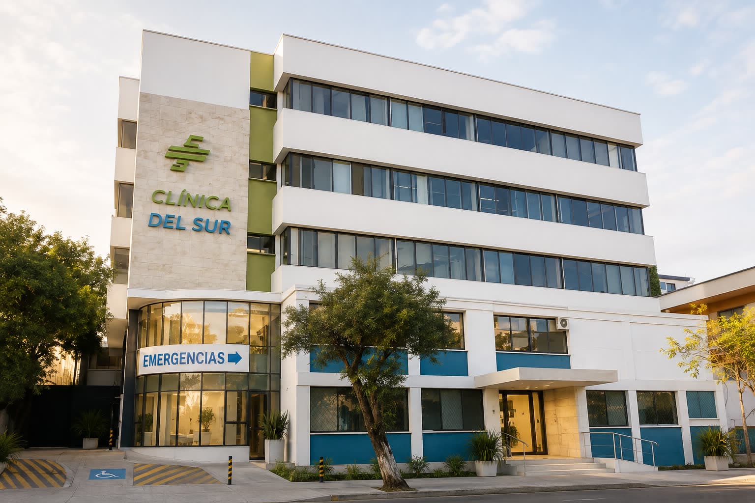 Fachada de la Clínica del Sur